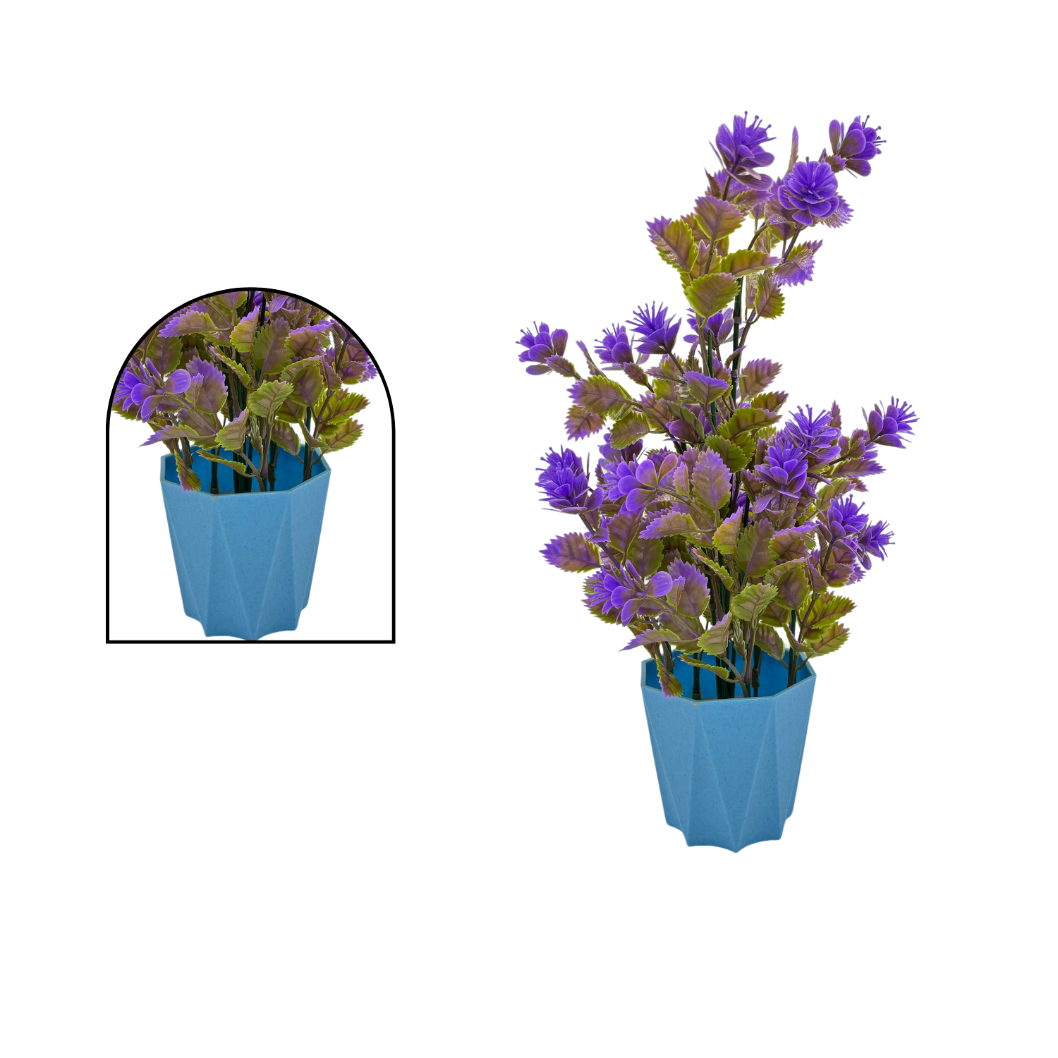 Wild Artificial Flower Plants With Cute Hexa Pot Faux Flower Plant For Home Office Décor Tabletop And Desk Decoration Artificial Flower For Balcony Indoor Décor (RV-AP2) - Image 4